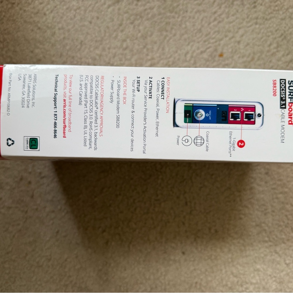 ARRIS SURFboard White Cable Modem - Picture 2 of 4